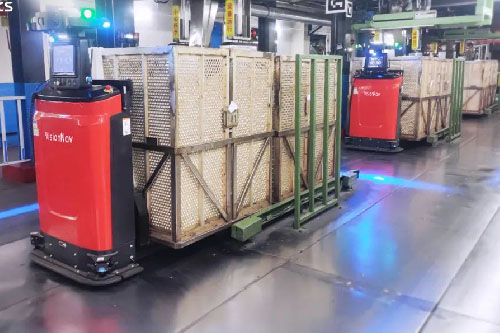 智能搬運小車助力生產線優化-明升ms88機器人-全球工業無人車輛領軍企業